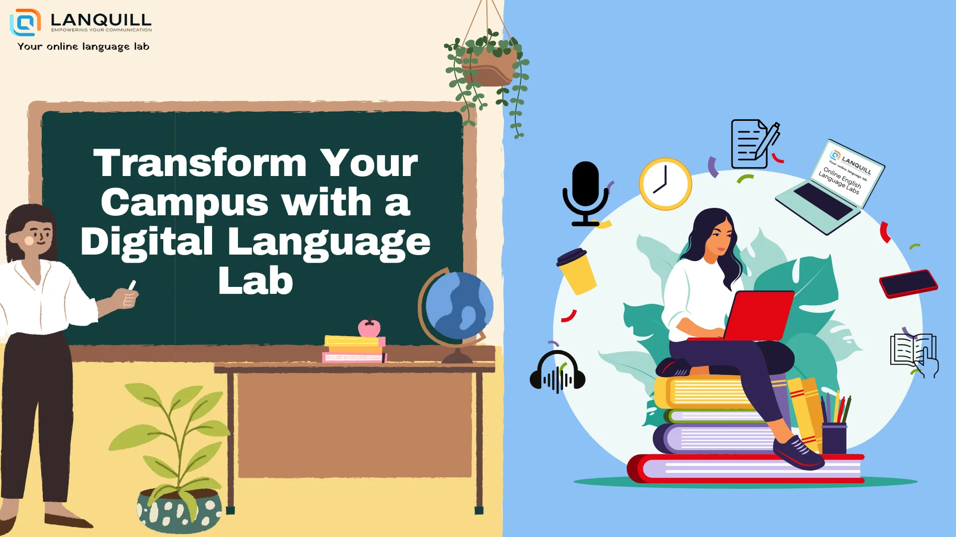 A digital language lab setup